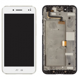 Дисплей для Asus PF500KL PadFone S + touchscreen, белый, с передней панелью