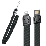 Кабель Baseus Gold Collar Lanyard Data Cable USB to Lightning 2.4A 85cm Stripe Black (CALJL-BW1)
