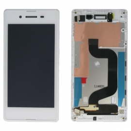 Дисплей для Sony D2202 Xperia E3/D2203/D2212 + touchscreen, белый, оригинал (Китай) с передней панелью