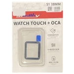 Стекло корпуса для Apple Watch 1 38mm, черный, с OCA-пленкой, с олеофобным покрытием, оригинал (Китай) Musttby