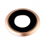 Стекло камеры для iPhone 8/SE 2020, золотистое + кольцо