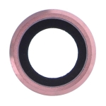 Стекло камеры для iPhone 6S, розовое, Rose Gold + кольцо