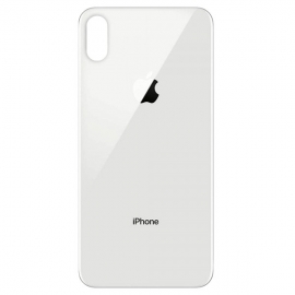 Задняя крышка для iPhone XS, белая, Silver,  с маленькими отверстиями под окошки камер, оригинал (Китай)