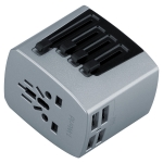 Зарядное устройство Momax 1-World 4 USB AC Travel Adapter Серебро (UA3)
