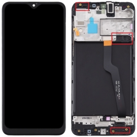 Дисплей для Samsung A105F Galaxy A10 + touchscreen, черный, оригинал (Китай) с передней панелью