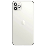 Задняя крышка для iPhone 11 Pro Max, серебристая, Matte Silver, в комплекте стекло камеры, оригинал (Китай)
