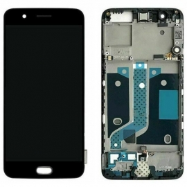 Дисплей для OnePlus 5 A5000 + touchscreen, черный, Amoled, оригинал (Китай) с передней панелью