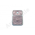 Клавиатура Nokia 7390, розовая, с русскими буквами
