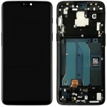 Дисплей для OnePlus 6 A6003 + touchscreen, черный, TFT, копия (In-Cell) с передней панелью, глянцевый, Mirror Black