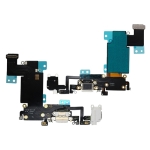 Шлейф для iPhone 6S Plus, с разъемом зарядки, с коннектором наушников, с микрофоном, белый