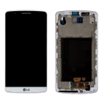 Дисплей для LG D855 G3 + touchscreen, белый, оригинал (Китай) с передней панелью