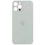 Задняя крышка для iPhone 12 Pro Max, серебристая,  с маленькими отверстиями под окошки камер, копия высокого качества