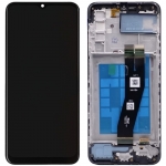 Дисплей для Samsung A037G Galaxy A03s + touchscreen, черный, 162.7 x 72 mm, с черным шлейфом, оригинал (Китай) с передней панелью