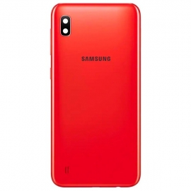 Задняя крышка Samsung A105F Galaxy A10, красная, оригинал (Китай) + стекло камеры