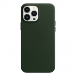 Кожаный чехол для iPhone 13 Apple Leather Case with MagSafe (анимация) Sequoia Green