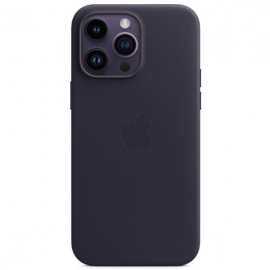 Кожаный чехол для iPhone 14 Pro Apple Leather Case with MagSafe (анимация) - Ink
