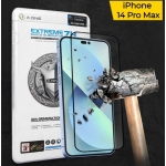Защитная пленка для iPhone 14 Pro Max, с черной рамкой, на весь дисплей, противоударная, 2.5D, 7H, Extreme Shock Eliminator, 4th Generation, X-One