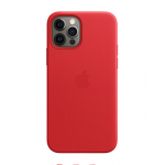 Кожаный чехол для iPhone 12 mini Apple Leather Case with MagSafe Red