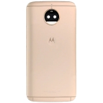 Задняя крышка Motorola XT1803 Moto G5s Plus, золотистая, Fine Gold, оригинал (Китай) + стекло камеры