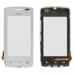 Тачскрин для Nokia 500, белый, с передней панелью