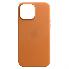 Кожаный чехол для iPhone 13 Pro Apple Leather Case with MagSafe (анимация) Golden Brown