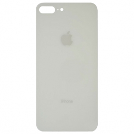 Задняя крышка для iPhone 8 Plus, белая,  с большими отверстиями под окошки камер, оригинал (Китай)