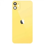 Задняя крышка для iPhone 11 , желтая, в комплекте стекло камеры, оригинал (Китай)