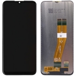 Дисплей для Samsung A037G Galaxy A03s + touchscreen, черный, 162.7 x 72 mm, с желтым шлейфом, оригинал, сервисная упаковка, GH81-21233A