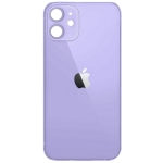 Задняя крышка для iPhone 12, фиолетовая,  с большими отверстиями под окошки камер