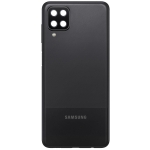 Задняя крышка Samsung A125F Galaxy A12/A127F, черная + стекло камеры