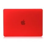 Пластиковый чехол Soft Touch для Macbook Pro 13" прозрачный красный