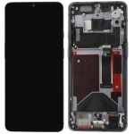 Дисплей для OnePlus 7T + touchscreen, черный, Amoled, оригинал (Китай) переклеено стекло, с передней панелью серебристого цвета, Frosted Silver