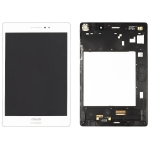Дисплей для Asus ZenPad S 8.0 Z580C + touchscreen, белый, шлейф 27mm, с передней панелью серебристого цвета