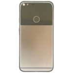 Задняя крышка Google Pixel  XL, черная, Quite Black, оригинал (Китай) комплет со шлейфом сканера отпечатка пальца, с звонком