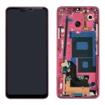 Дисплей для LG G710 G7 ThinQ + touchscreen, черный, оригинал (Китай)  с передней панелью розового цвета, Raspberry Rose