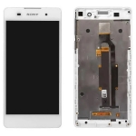 Дисплей для Sony F3311 Xperia E5/F3313 + touchscreen, белый, оригинал (Китай) с передней панелью