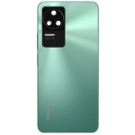 Задняя крышка Xiaomi Poco F4, зеленая, Nebula Green + стекло камеры 64MP, логотип 