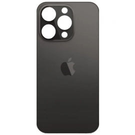 Задняя крышка для iPhone 14 Pro Max, черная, Space Black, с большими отверстиями под окошки камер, оригинал (Китай)